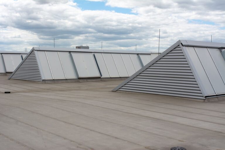 An example of a repaired roof with options for materials.